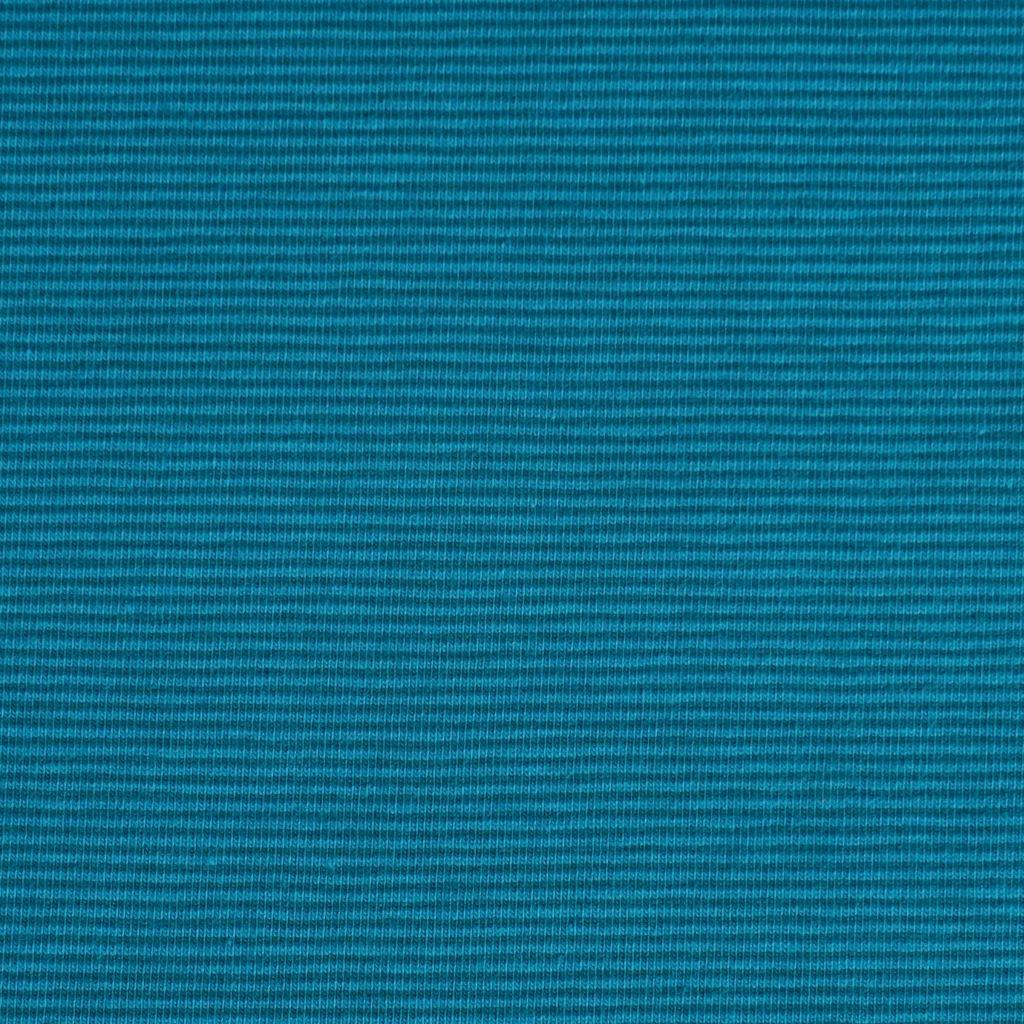Baumwolljersey Feinringel 1mm türkis