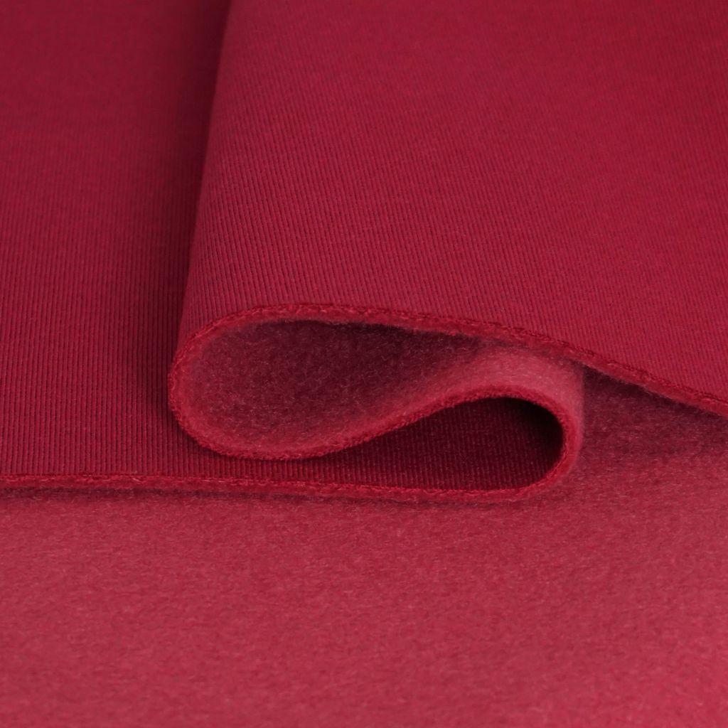 Heavy Sweat Stoff 70% CO uni dunkelrot
