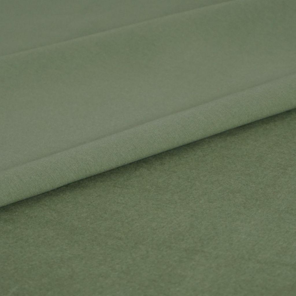 Stretch-Sweat soft uni olivgrün – Bio