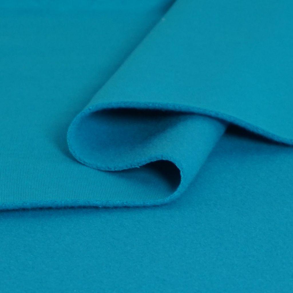 Heavy Sweat Stoff 70% CO uni helltürkis
