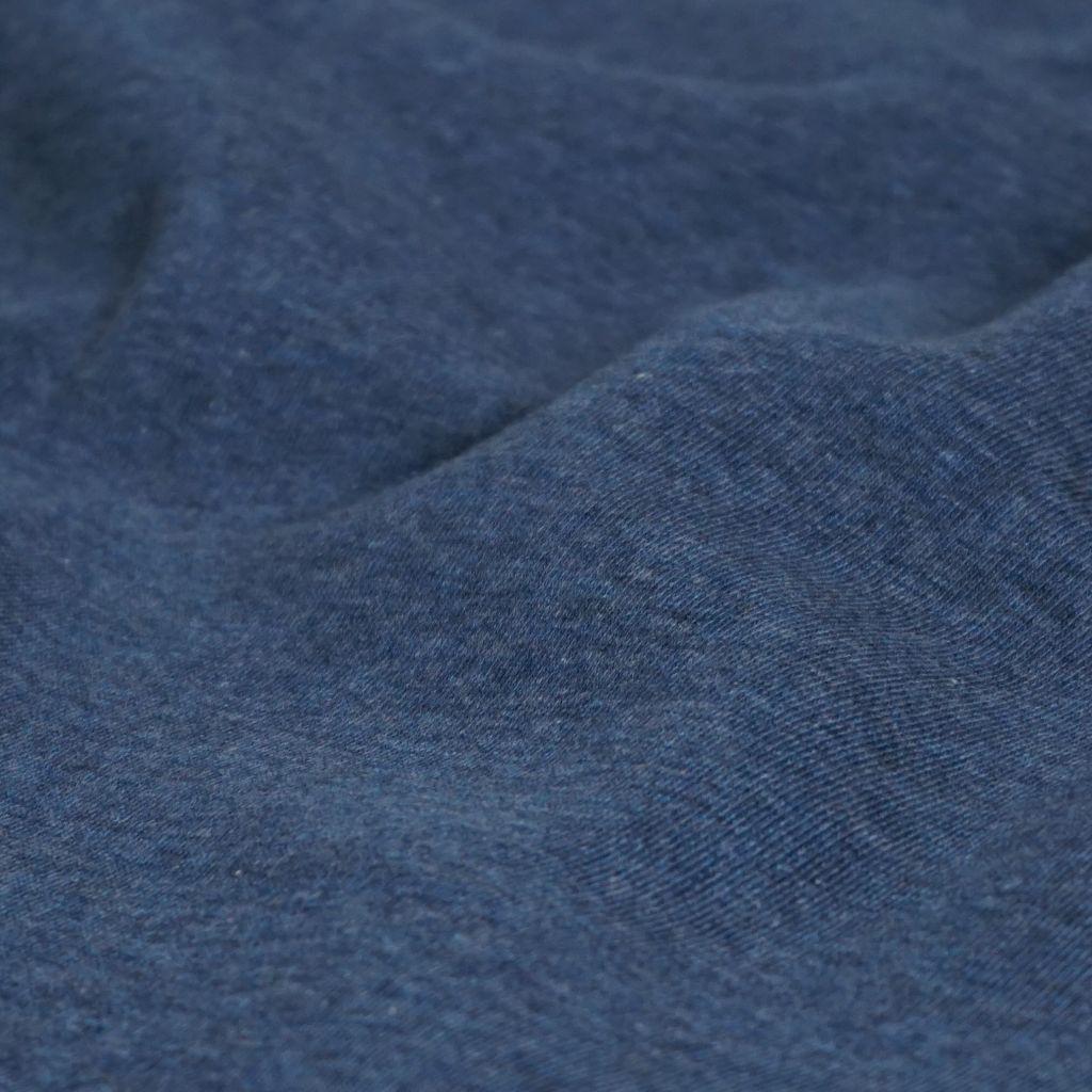 Heavy Sweat Stoff 82% CO uni jeansblau meliert