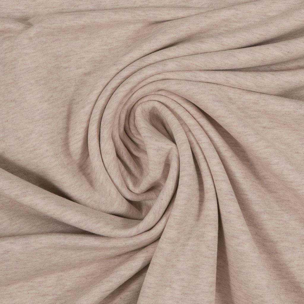 Stretch-Sweat melange ecru