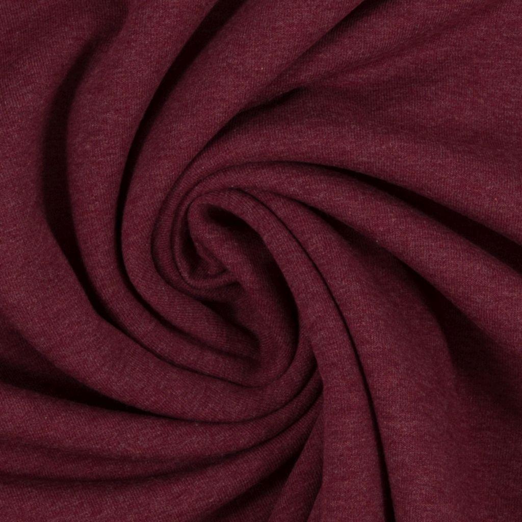 Stretch-Sweat melange bordeaux