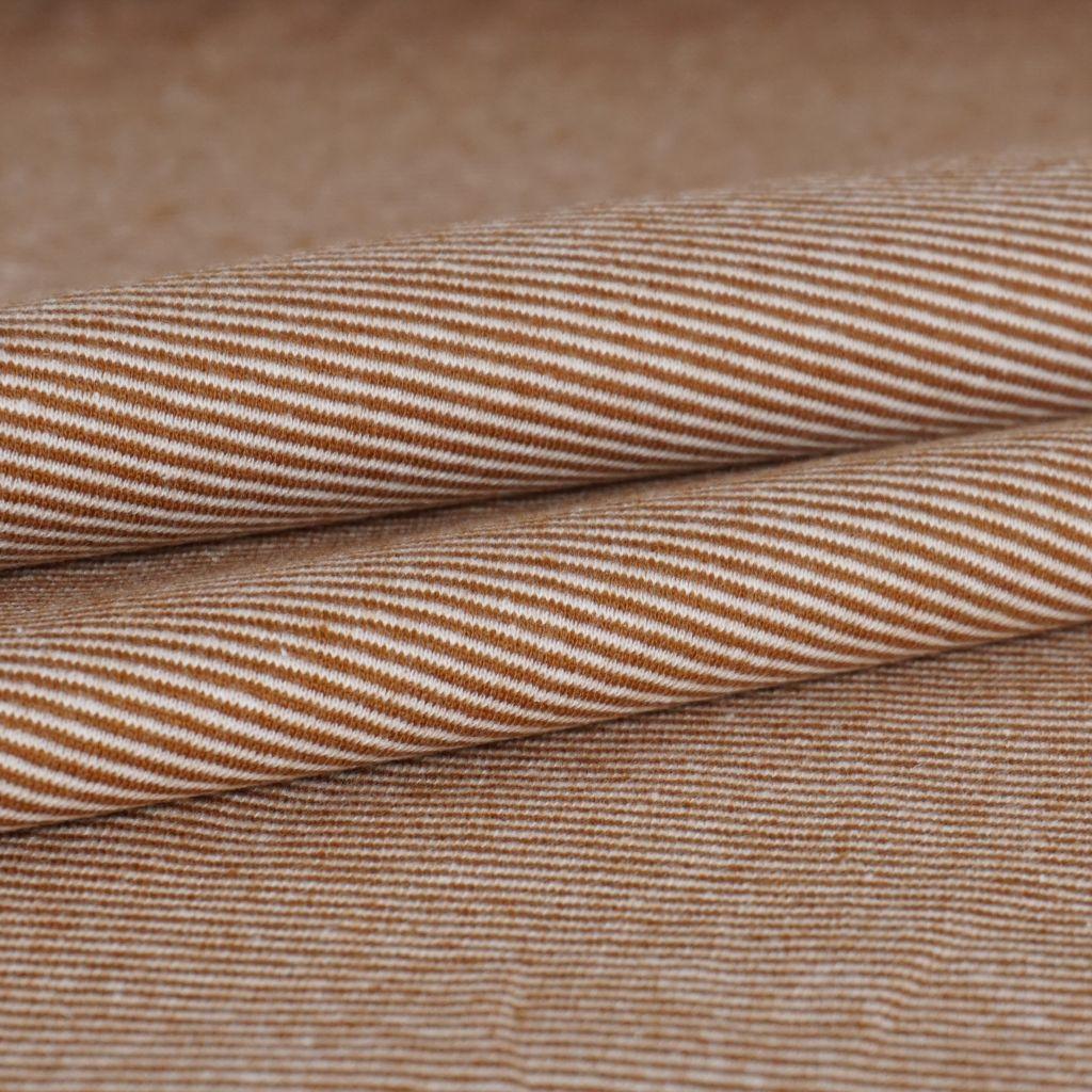 Ringelbündchen 1mm karamelbraun weiß