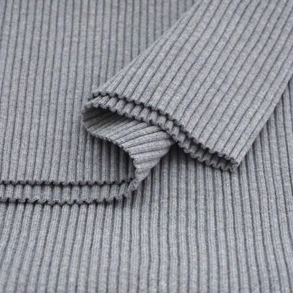 Rippenbündchen 3x3 hellgrau melange