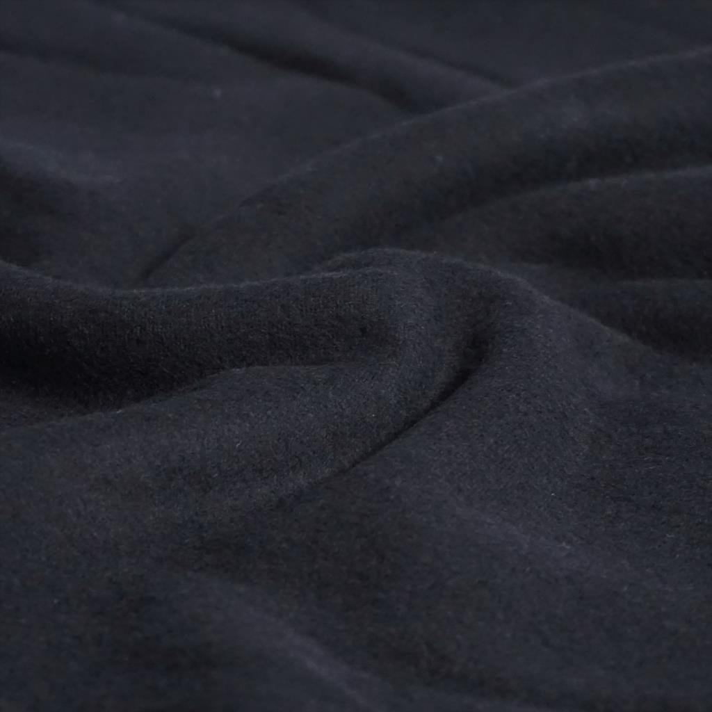 Baumwollfleece schwarz - Bio
