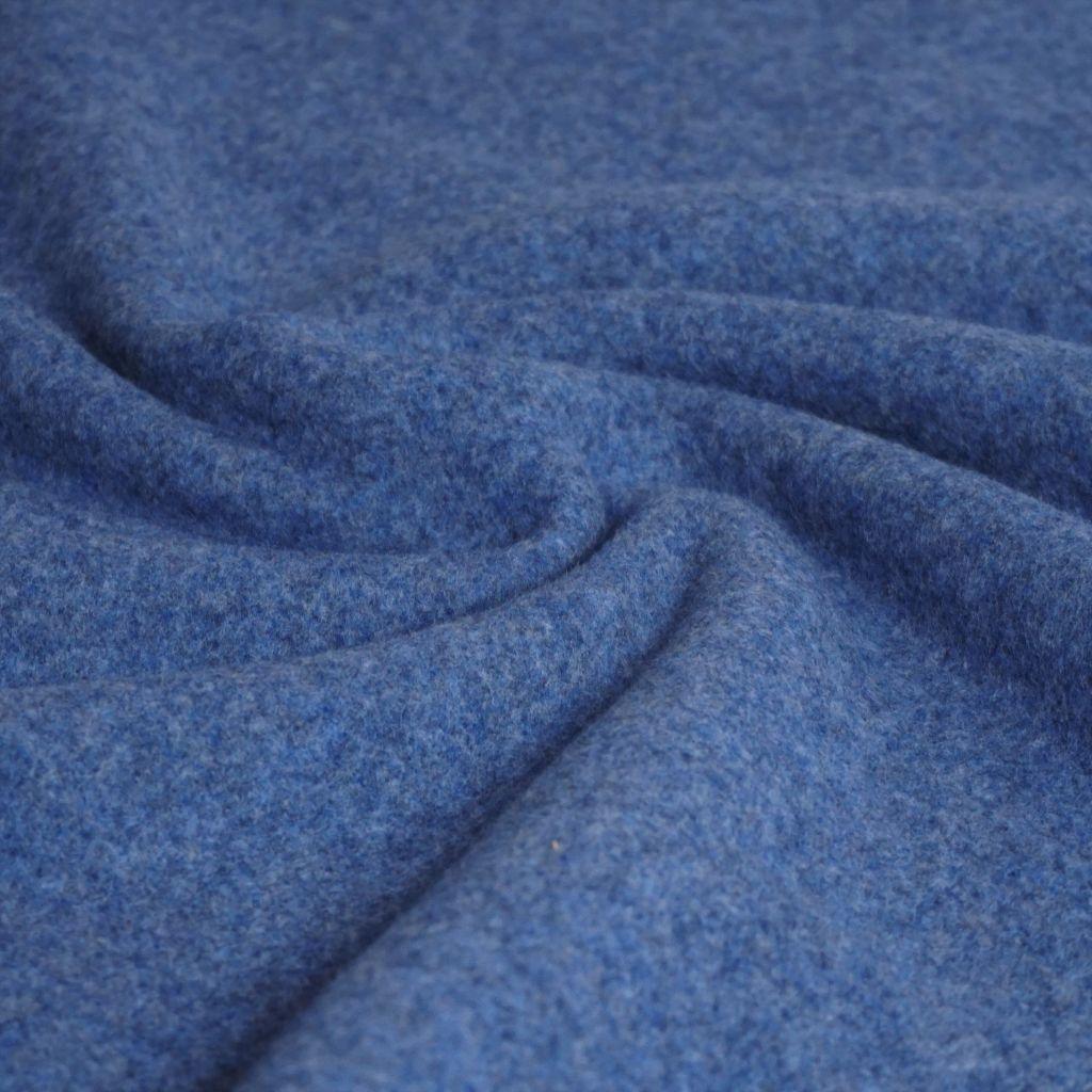 Baumwollfleece blau melange – Bio