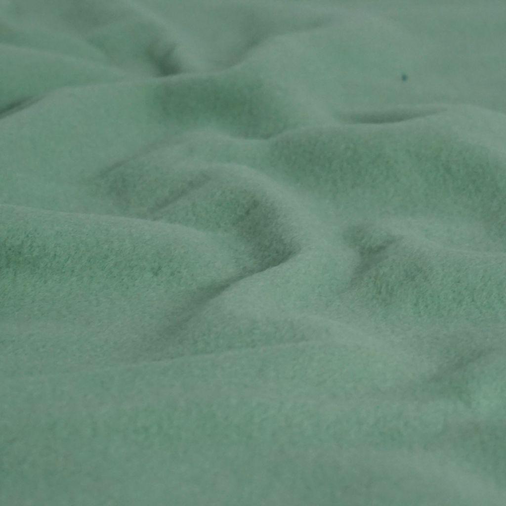 Baumwollfleece salbeigrün- Bio