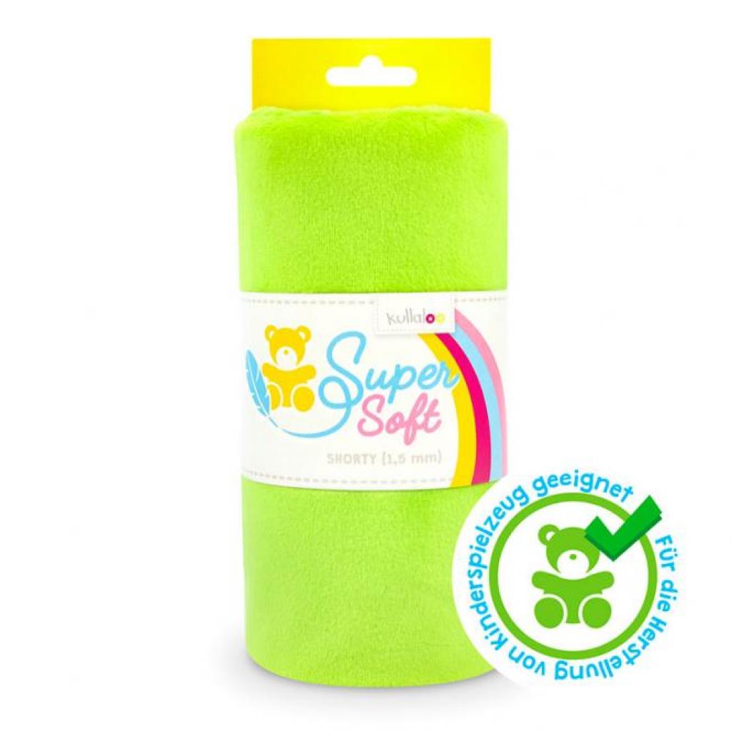 Plüschstoff Shorty uni 75x100cm limettengrün – Kullaloo