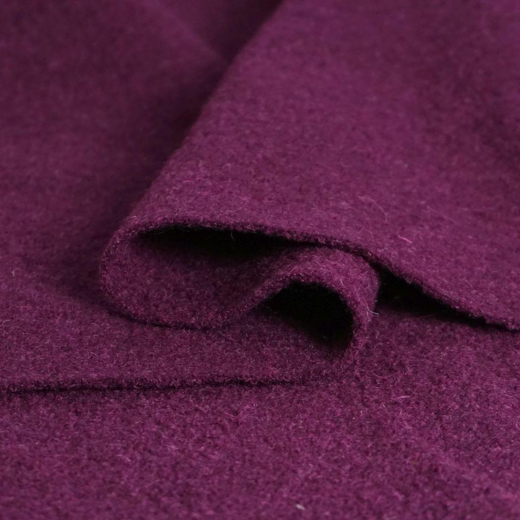Wollwalk Walkloden aus Schurwolle beere violett