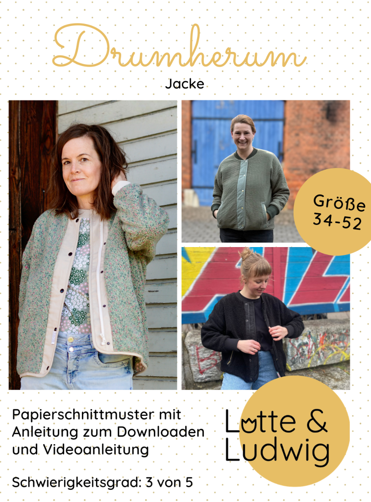 Papierschnittmuster Jacke Drumherum Gr. 34-52