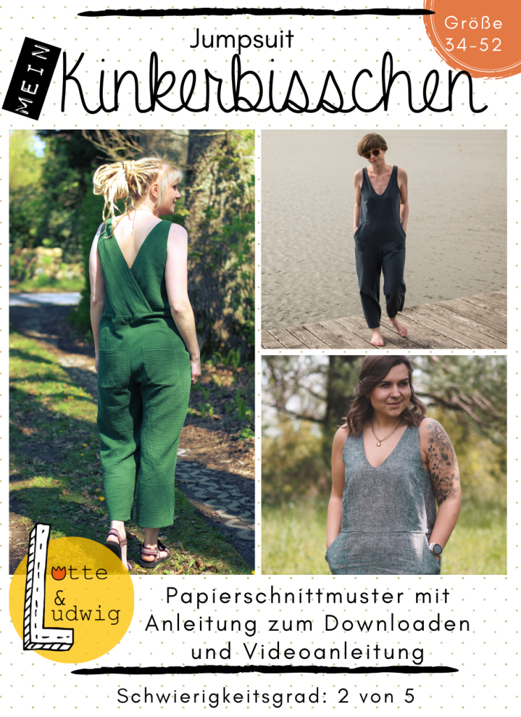 Papierschnittmuster Jumpsuit Kinkerbisschen Gr. 34-52