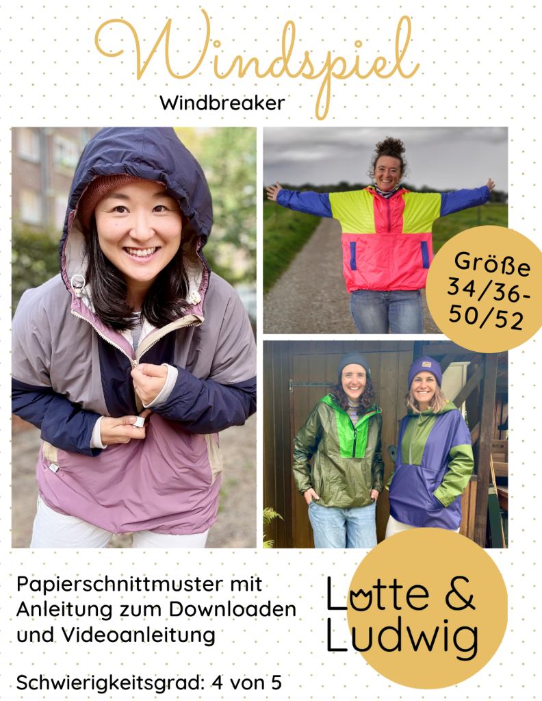 Papierschnittmuster Windbreaker Windspiel Gr. 34-52