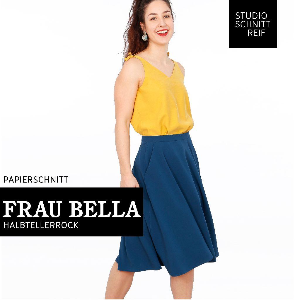 Papierschnittmuster Halbtellerrock Frau Bella XS-XXL