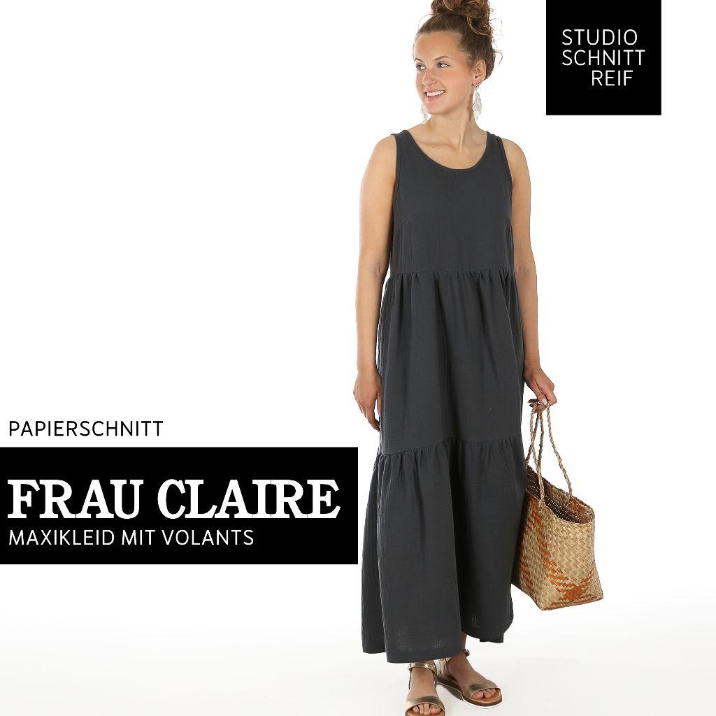 Papierschnittmuster Volantkleid Frau Claire XS-XXL