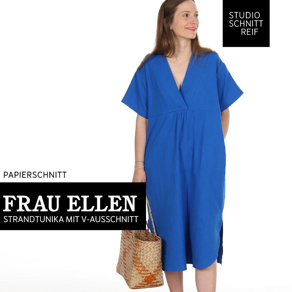 Papierschnittmuster Tunikakleid Frau Ellen XS-XXL