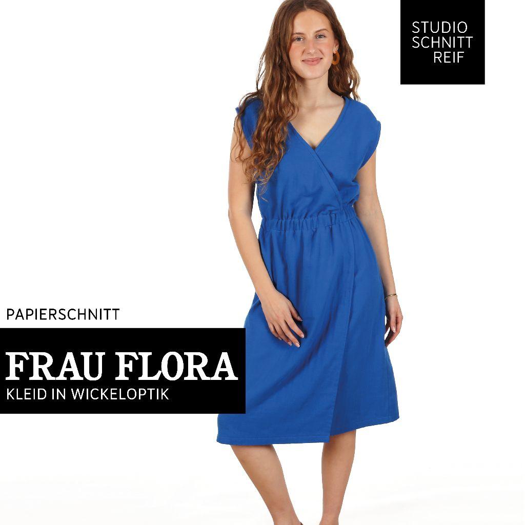 Papierschnittmuster ärmelloses Wickelkleid Frau Flora XS-XXL