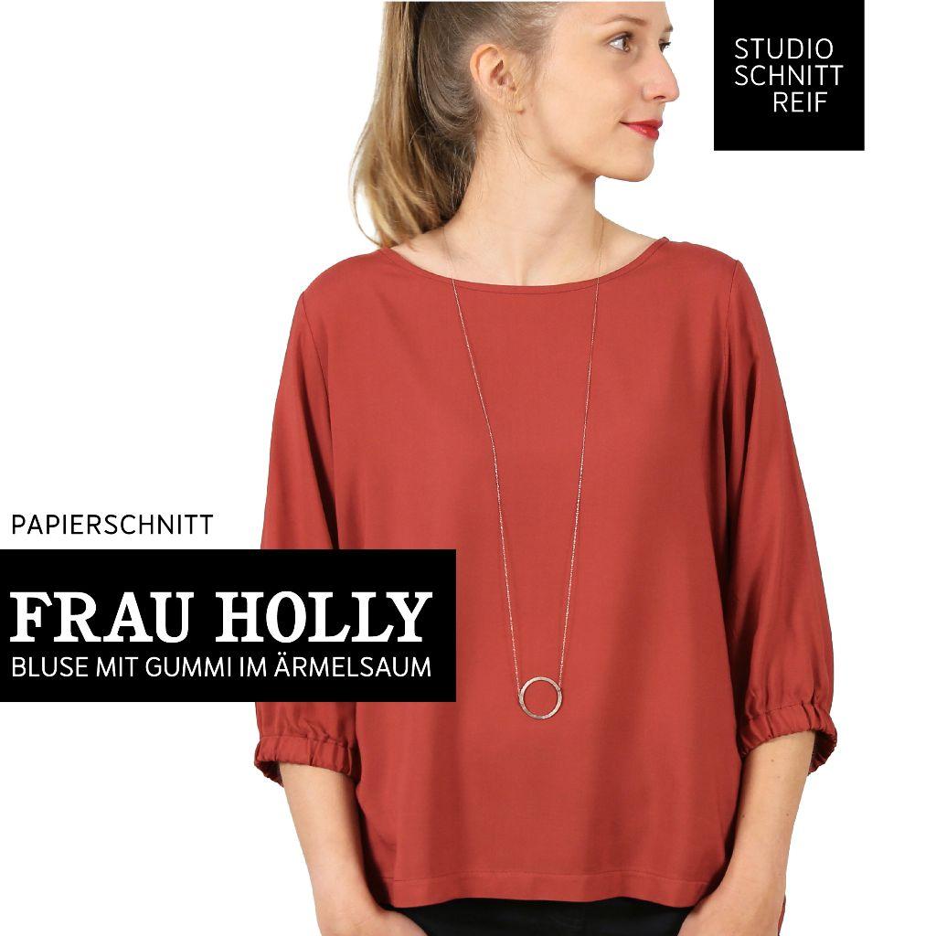 Papierschnittmuster weite Bluse Frau Holly XS-XXL