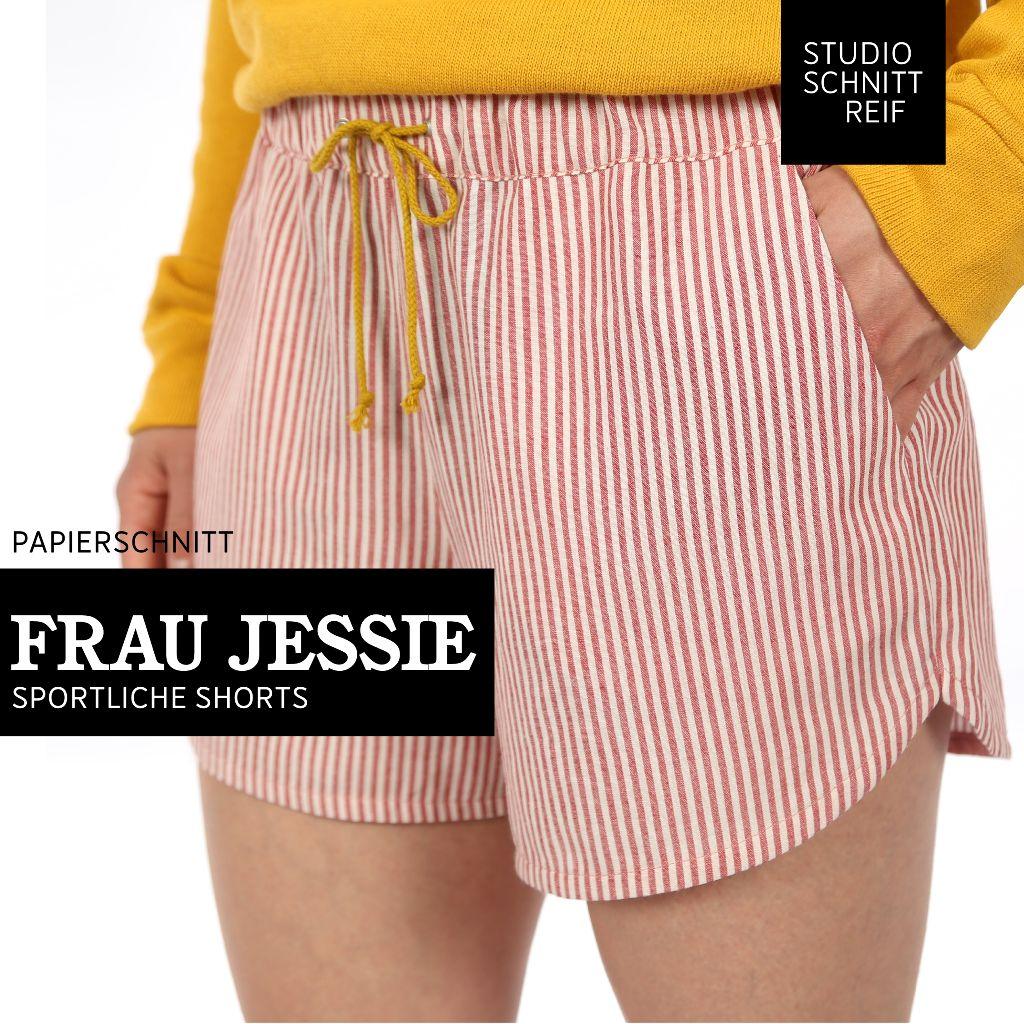 Papierschnittmuster Shorts mit Gummibund Frau Jessie XS-XXL