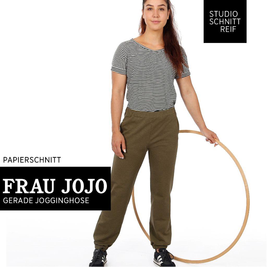 Papierschnittmuster gerade Jogginghose Frau Jojo XS-XXL