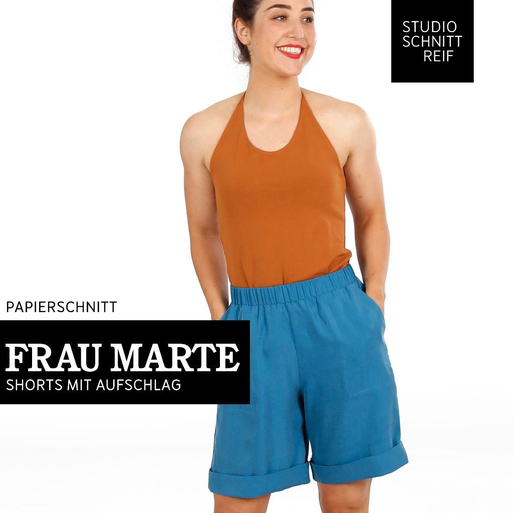 Papierschnittmuster Shorts mit Gummibund  Frau Marte XS-XXL