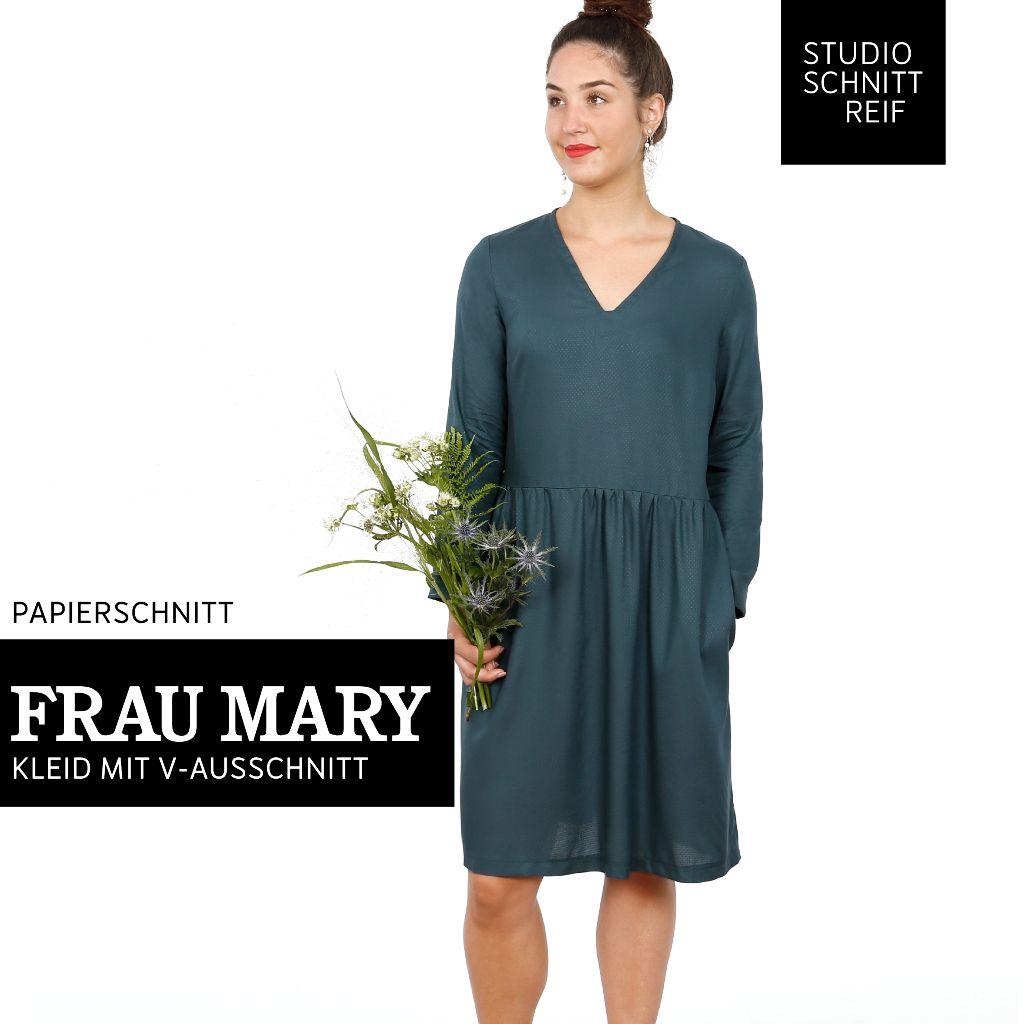 Papierschnittmuster Kleid mit Rockteil Frau Mary XS-XXL