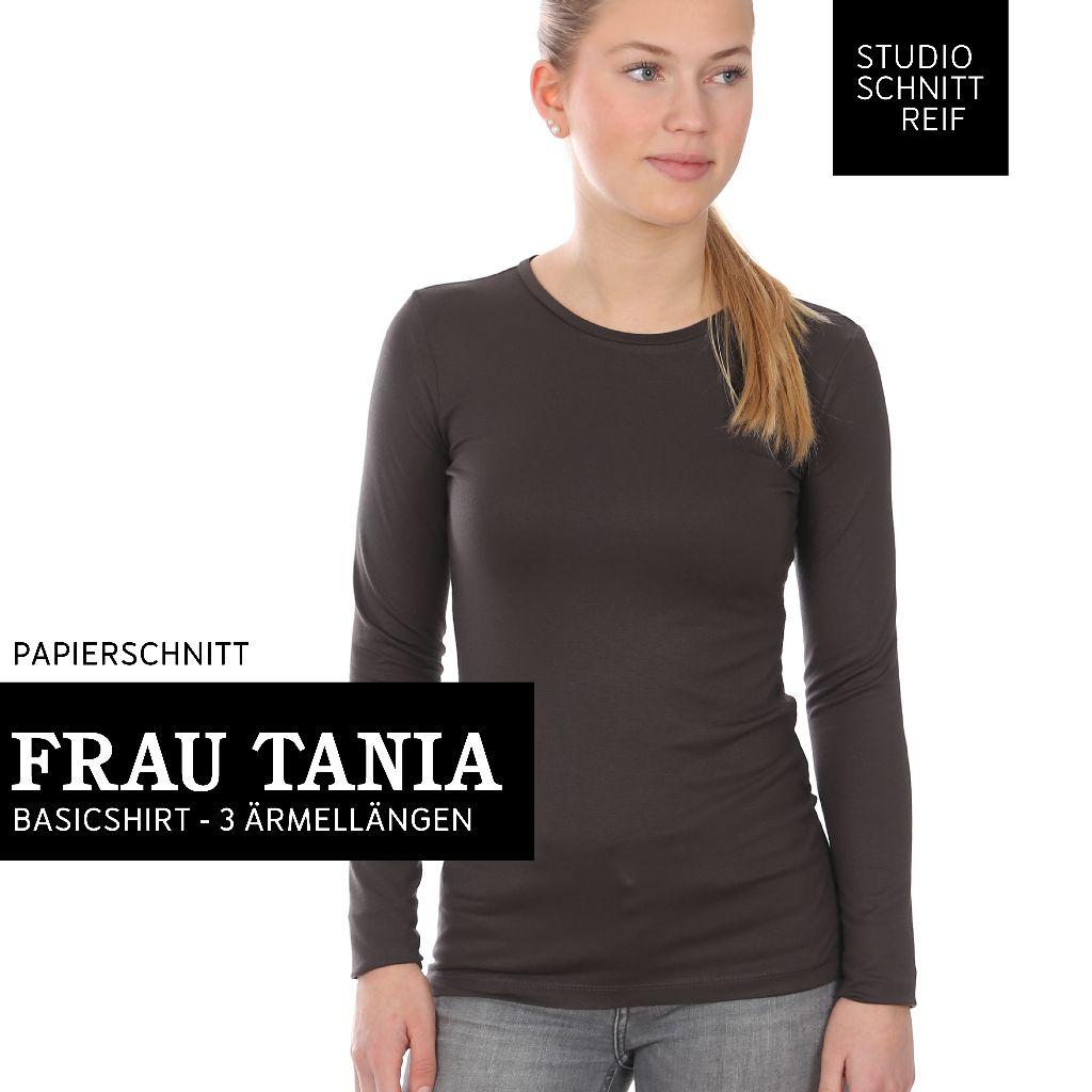 Papierschnittmuster Basicshirt Frau Tania XS-XXL