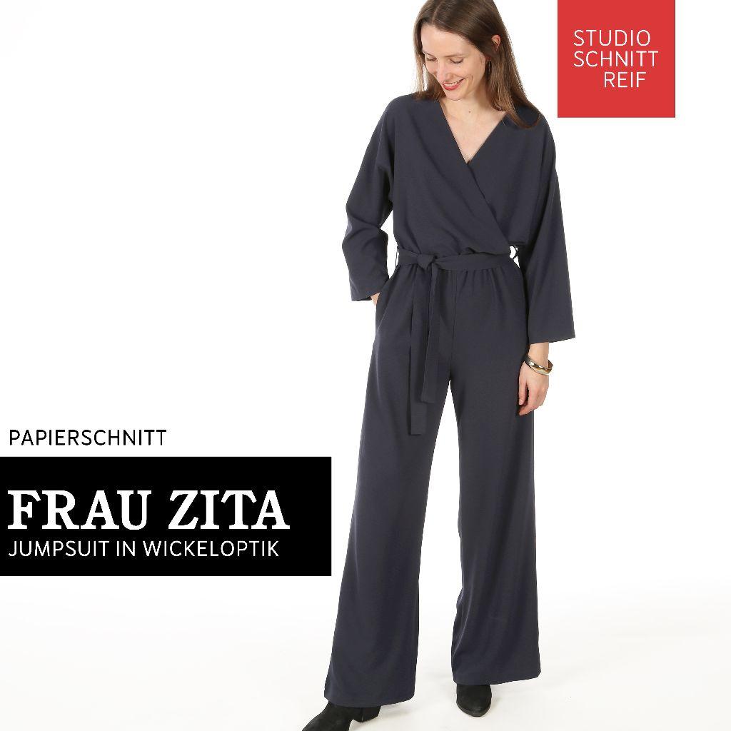 Papierschnittmuster Jumpsuit Wickeloptik Frau Zita XS-XXL