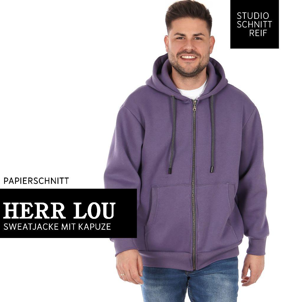 Papierschnittmuster Männer Oversize Sweatjacke Herr Lou XS-X