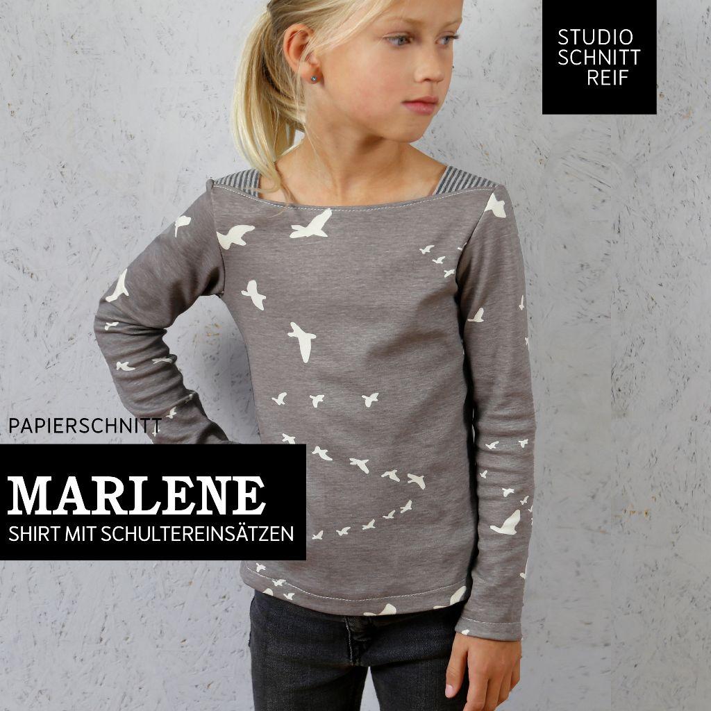 Papierschnittmuster Langarmshirt Marlene Gr. 98-152