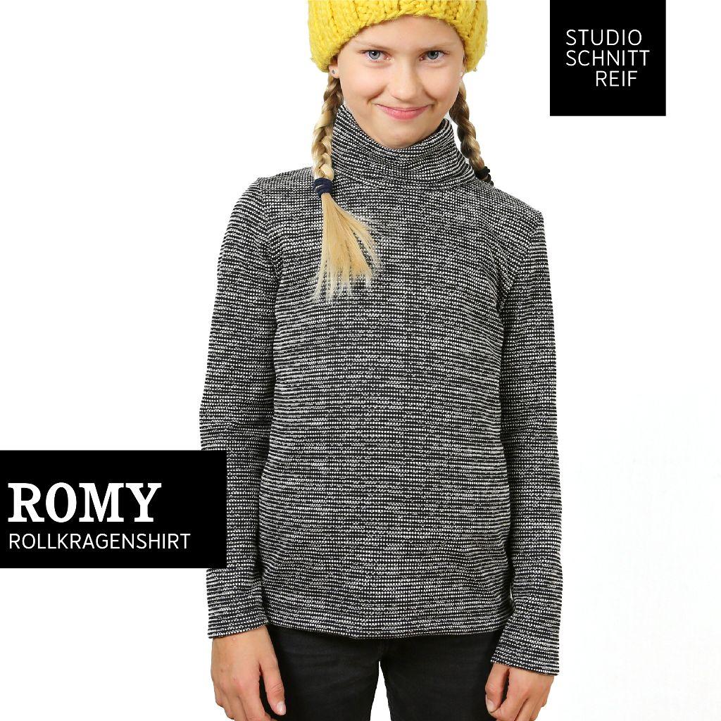 Papierschnittmuster Rollkragenshirt Romy Gr. 98-152