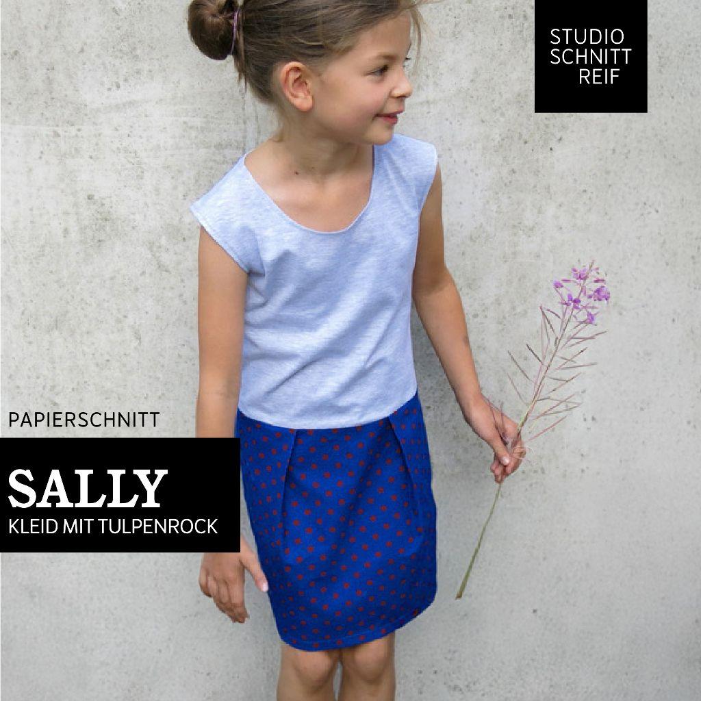 Papierschnittmuster Kleid mit Tulpenrock Sally Gr. 98-152